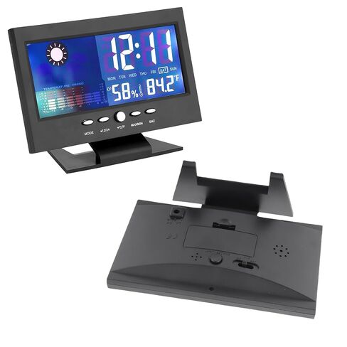 Digital Temperature Humidity Monitor Clock with Weather Forecast, Alarm & Comfort Level Display in Saudi Arabia