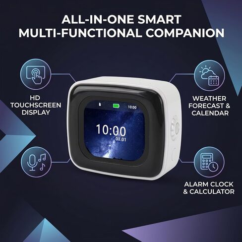 Touch Screen Smart Bluetooth Speaker, 2.01 Inch HD Display with Calendar Calculator Alarm Clock Real Time Weather Forecast, for MP3 Player and Bluetooth 5.4 Connection in Saudi Arabia