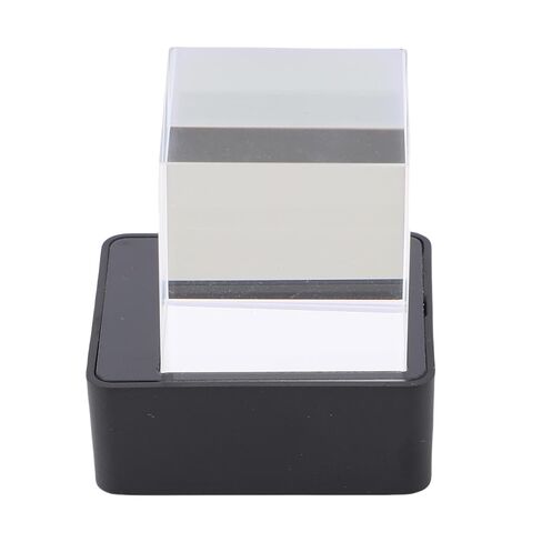 Focket Holographic Crystal Cube, 3D Photo Display Real Time Weather GIF Animation Library 3D Hologram Display Screen, Smart Weather Digital Clock with Base for Desk Car Home Office in Kuwait