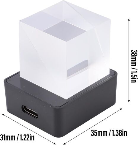 LED Holographic Crystal Cube 3D Photo Display Smart Weather Digital Clock GIF Animation Photo Album Player with High Transparent Design for Desk Car Decoration Gift in Saudi Arabia
