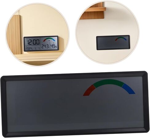 Uonlytech Large LCD Wall Clock 14-inch Digital Alarm Clock with Temperature and Humidity Display Multifunction Electronic Thermohygrometer for Living Room Bedroom in Kuwait