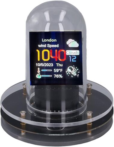 Nixie Tube Clock Simulation, RGB Digital Display, 12/24h Weather Mode, Electronic Album Feature with No Assembly Required, Retro Friends in Kuwait