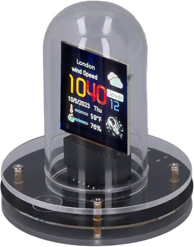 Nixie Tube Clock Simulation, RGB Digital Display, 12/24h Weather Mode, Electronic Album Feature with No Assembly Required, Retro Friends in Kuwait
