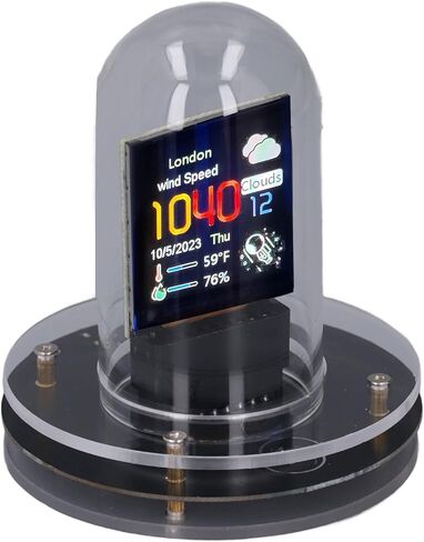 Nixie Tube Clock Simulation, RGB Digital Display, 12/24h Weather Mode, Electronic Album Feature with No Assembly Required, Retro Friends in Kuwait