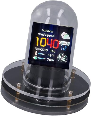 Nixie Tube Clock Simulation, RGB Digital Display, 12/24h Weather Mode, Electronic Album Feature with No Assembly Required, Retro Friends in Kuwait