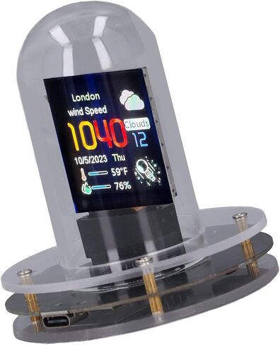 Nixie Tube Clock Simulation, RGB Digital Display, 12/24h Weather Mode, Electronic Album Feature with No Assembly Required, Retro Friends in Kuwait
