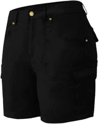 Plus Size Bermuda Shorts for Women with Pockets Cargo Shorts Casual Knee Length High Waisted Stretch Wide Leg Pants in Saudi Arabia