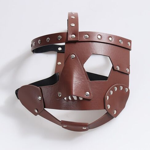 Mick Adjustable Leather Face Mask Foley Style for Halloween & Cosplay – Inspired by Wrestling Style, Fits Adults in Saudi Arabia