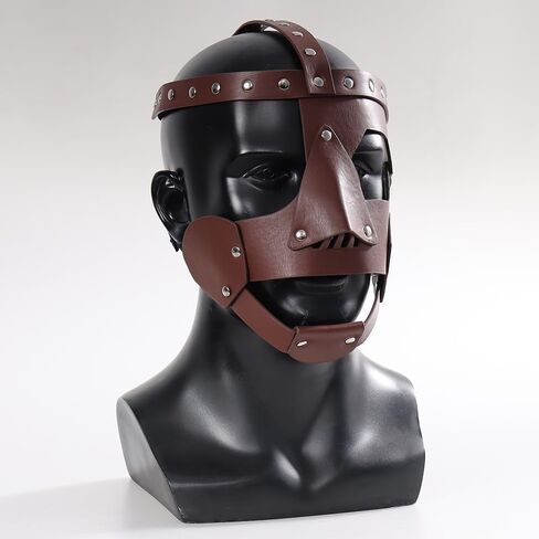Mick Adjustable Leather Face Mask Foley Style for Halloween & Cosplay – Inspired by Wrestling Style, Fits Adults in Saudi Arabia