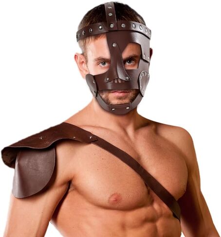 Mick Adjustable Leather Face Mask Foley Style for Halloween & Cosplay – Inspired by Wrestling Style, Fits Adults in Saudi Arabia