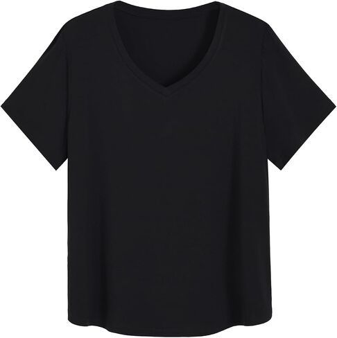 Latuza Women's Bamboo Viscose V Neck Sleep T-Shirt in Kuwait