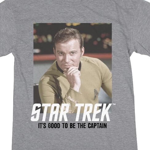 Bioworld Star Trek The Original Series Kirk Women's Heather Gray Sleep Shirt in Kuwait