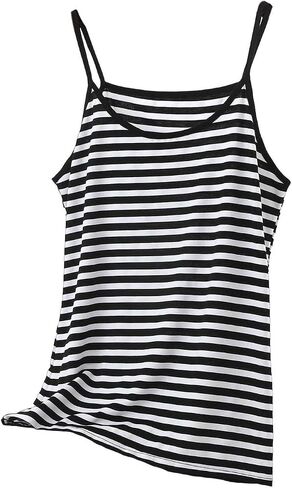 Womens Spaghetti Strap Tank Top Scoop Neck Sleep Camisole Pajama Tops Loose Fit Casual Shirts Summer Sleepwear in Kuwait