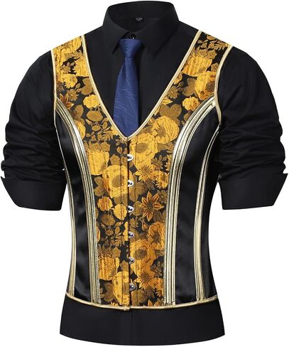 Men's Corset Suit Vest Lace Up Bones Vintage Dress Waistcoat Slimming Formal Tops For Wedding Stage in Saudi Arabia