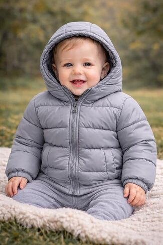 Revess Infant Boys Fleece-Lined Hooded Puffer Jacket- Quilted Coat, 6 Pack, Assorted Colors, Sizes 6-24 Months in Saudi Arabia