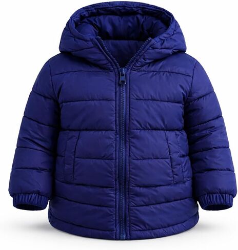 Revess Toddler Boys Fleece-Lined Hooded Puffer Jacket- Quilted Coat, 6-Pack Assorted Colors, Sizes (2-4) in Saudi Arabia