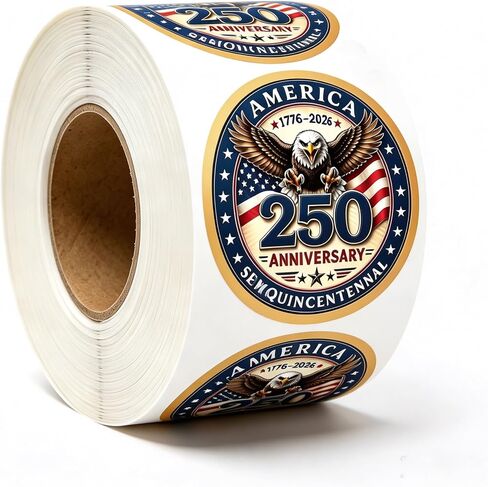 500 PCS 250th Anniversary Sticker 250 Anniversary USA Merchandise 250th Anniversary Decal for 4th of July Party Window Water in Kuwait