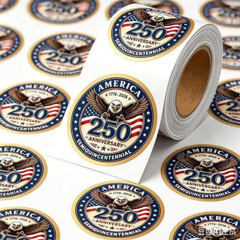 500 PCS 250th Anniversary Sticker 250 Anniversary USA Merchandise 250th Anniversary Decal for 4th of July Party Window Water in Kuwait