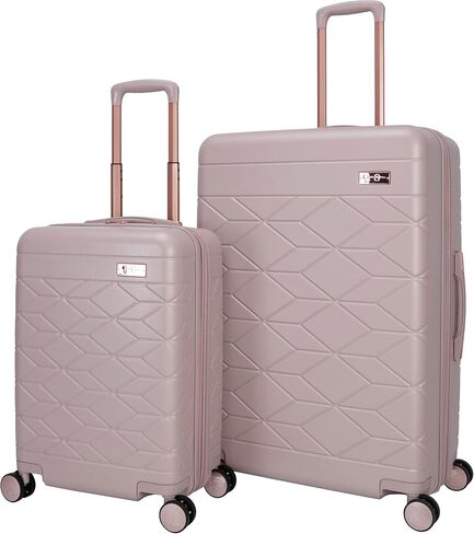 Jessica Simpson Aris 2-Piece Set (20"& 28") Expandable 8-Wheel Spinner Large Checked Luggage Suitcase, Niagara Mist in Kuwait