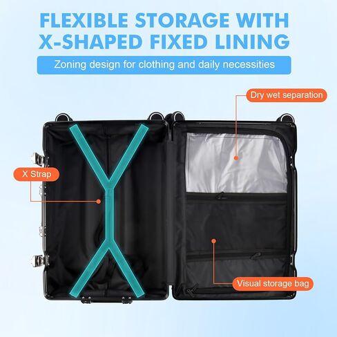 2-Piece Zipperless Luggage Set,20/26 Inch, Airline Approved Carry-On 22x14x9, 9H Scratch-Proof PC Hardshell, Aluminum Frame, 360° Spinner Wheels, Checked Suitcases, Gray in Saudi Arabia