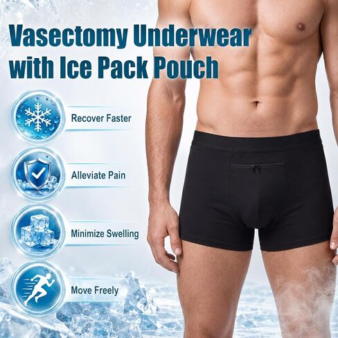 Unittype 3 Pack Vasectomy Underwear with 3 Cold Pack Vasectomy Jock Strap for Men Gifts Testicular Support in Kuwait