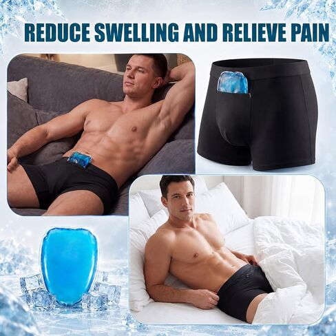 Unittype 3 Pack Vasectomy Underwear with 3 Cold Pack Vasectomy Jock Strap for Men Gifts Testicular Support in Kuwait