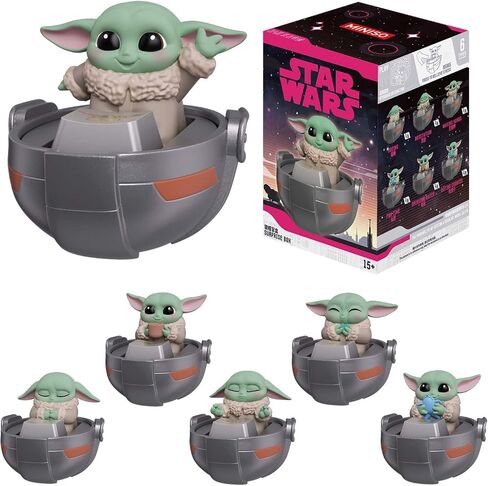MINISO Star Wars Grogu Blind Box Keycap Series, Collectible Baby Yoda Figures for Desk Decor, Mystery Box Toys for Keyboard Keycaps Toppers, Stress Relief Toys for Adults and Kids (One Ramdom Style) in Kuwait