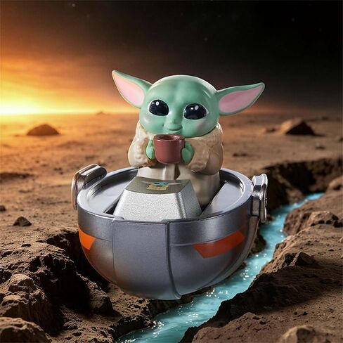MINISO Star Wars Grogu Blind Box Keycap Series, Collectible Baby Yoda Figures for Desk Decor, Mystery Box Toys for Keyboard Keycaps Toppers, Stress Relief Toys for Adults and Kids (One Ramdom Style) in Kuwait