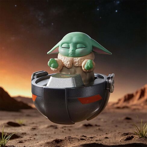 MINISO Star Wars Grogu Blind Box Keycap Series, Collectible Baby Yoda Figures for Desk Decor, Mystery Box Toys for Keyboard Keycaps Toppers, Stress Relief Toys for Adults and Kids (One Ramdom Style) in Kuwait