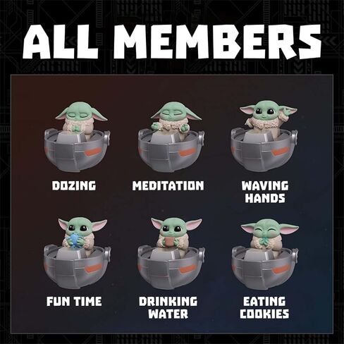 MINISO Star Wars Grogu Blind Box Keycap Series, Collectible Baby Yoda Figures for Desk Decor, Mystery Box Toys for Keyboard Keycaps Toppers, Stress Relief Toys for Adults and Kids (One Ramdom Style) in Kuwait