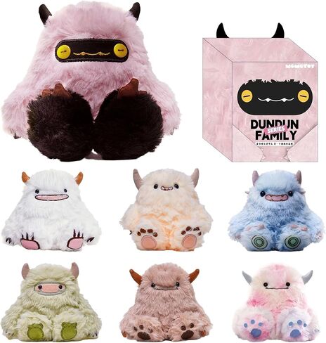 MOMOTOY DunDun Family Plush Series Blind Box, Random Design Plush Action Figures Collectible Toys Home Decorations for Gifts (Single Box) in Saudi Arabia