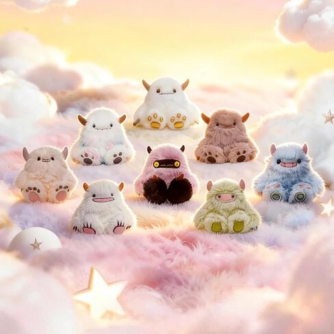 MOMOTOY DunDun Family Plush Series Blind Box, Random Design Plush Action Figures Collectible Toys Home Decorations for Gifts (Single Box) in Saudi Arabia