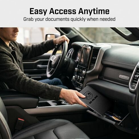 PBY Glove Box Organizer for Ram 1500 2500 3500 (2009-2026), Premium PU Leather Car Registration and Insurance Holder, Essential Truck Documents Wallet for Ram Accessories in Kuwait