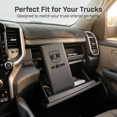 PBY Glove Box Organizer for Ram 1500 2500 3500 (2009-2026), Premium PU Leather Car Registration and Insurance Holder, Essential Truck Documents Wallet for Ram Accessories in Kuwait