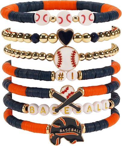 Baseball Bracelet for Women Game Day Sports Stackable Bracelets Baseball Jewelry Accesories in Saudi Arabia