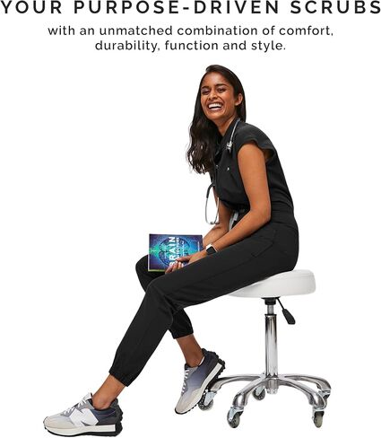 بدلة FIGS النسائية Rafaela Cargo Jogger Scrub - أسود، XXS in Kuwait