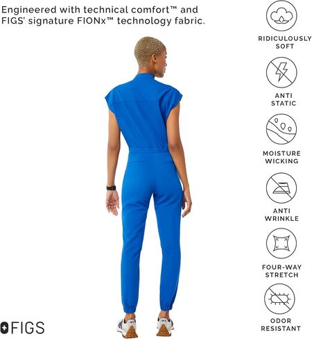 بدلة FIGS النسائية Rafaela Cargo Jogger Scrub - أزرق ملكي III، L in Kuwait