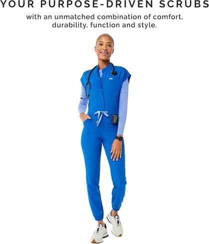 بدلة FIGS النسائية Rafaela Cargo Jogger Scrub - أزرق ملكي III، L in Kuwait