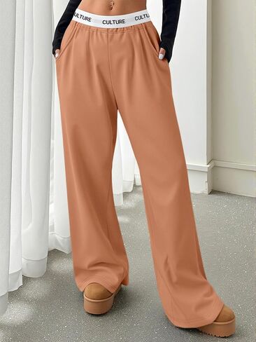 Women's Baggy Sweatpants Wide Leg Sweatpants Women - Straight Leg with Pockets for Gym Casual Daily in Kuwait