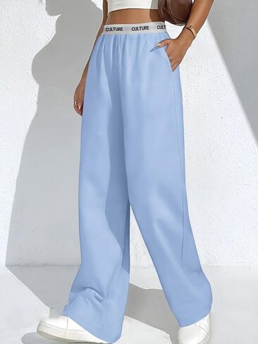 Baggy Sweatpants Wide Leg Sweatpants Women - Straight Leg with Pockets for Winter Workout in Kuwait