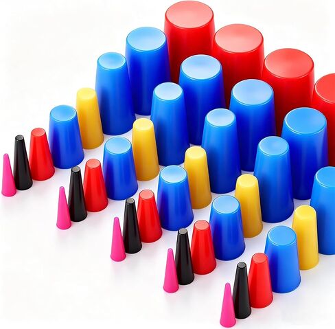 smseace 40Pack Rubber Plugs 8-Sizes Silicone Rubber Tapered Plug Kit 1/16 Inch to 5/8 Inch High Temp Silicone Rubber Plug for Coating, Hole Plugs, Painting Protection Silicone Rubber Stopper Plug in Kuwait