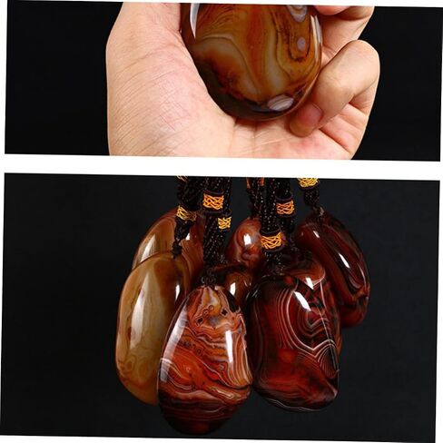 Natural Sardonyx Agate Tumbled Stones for Healing Meditation Crafts Home Decor 2.75In Big Size Positive Balancing in Kuwait