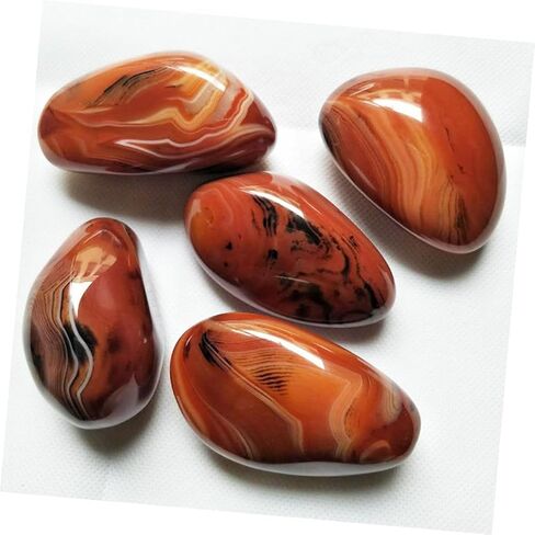 Natural Sardonyx Agate Tumbled Stones for Healing Meditation Crafts Home Decor 2.75In Big Size Positive Balancing in Kuwait
