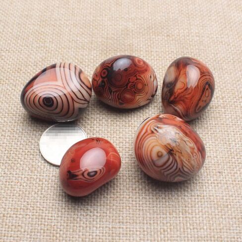 Natural Sardonyx Agate Tumbled Stones for Healing Meditation Crafts Home Decor 2.75In Big Size Positive Balancing in Kuwait