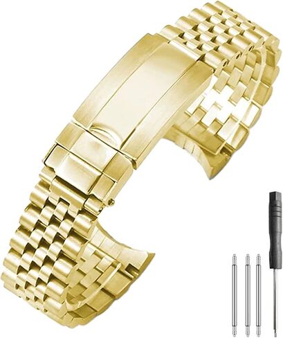 Watch Band Compatible with Rolex Datejust 36/41, 316 Stainless Steel Jubilee Style Replacement Bracelet, Solid End Links, Adjustable Metal Strap in Saudi Arabia
