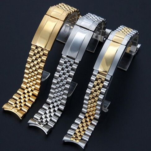 Watch Band Compatible with Rolex Datejust 36/41, 316 Stainless Steel Jubilee Style Replacement Bracelet, Solid End Links, Adjustable Metal Strap in Saudi Arabia