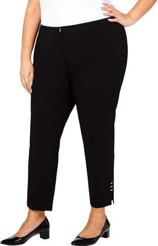 Calvin Klein Womens Studded Split Him Straight Leg Pants Black 18W in Kuwait