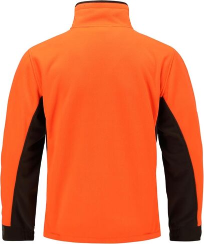 AYIN Blaze Orange Hybrid Hunting Jacket – Windproof Water-Resistant Fleece Coat with 8 Pockets – Safety Gear for Upland/Deer in Saudi Arabia