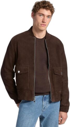 Michael Kors Men's Suede Bomber Jacket in Kuwait