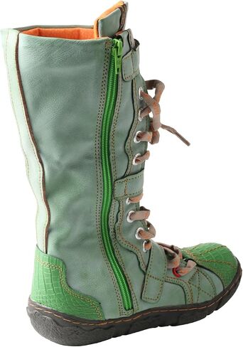 TMA EYES Women's Leather Knee High Winter Boots Flat Heel in Kuwait